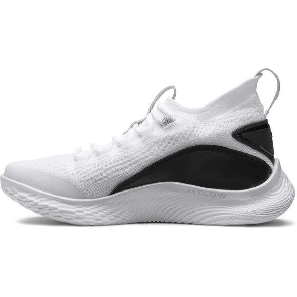 Under Armour Curry Flow 8 Basketball Sneakers Size 6Y White Black - Picture 10 of 10